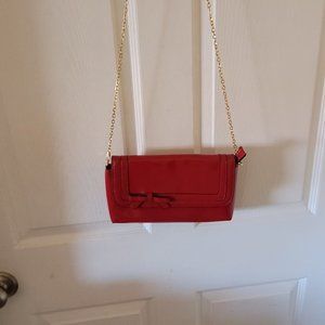 Urban Expressions Red bow clutch/crossbody purse